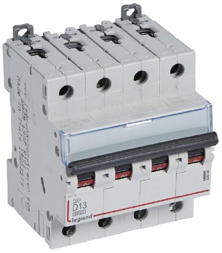 Выключатель автоматический Legrand DX3-E 6000 4п 13А D 10кА картинка